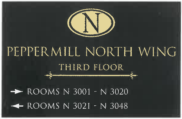 Peppermill North Wing, Third Floor signage